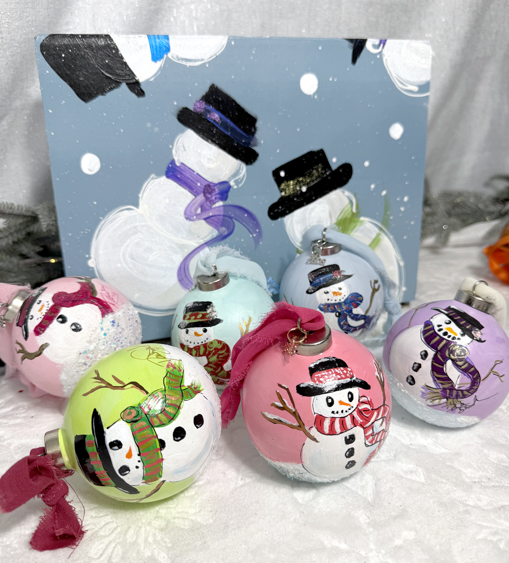 6 Snowmen Ornament Set, ©Dawn South