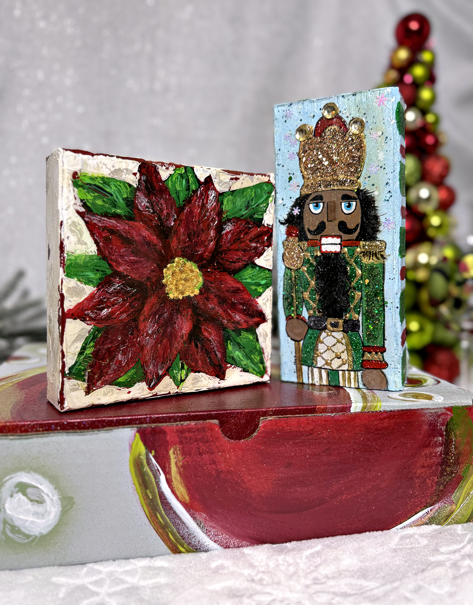 Kernal the King Nutcracker on box, ©Dawn South